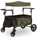 Jeep Deluxe Wrangler Stroller Wagon with Cooler Bag and Parent Organizer by Delta Children, Black/Green