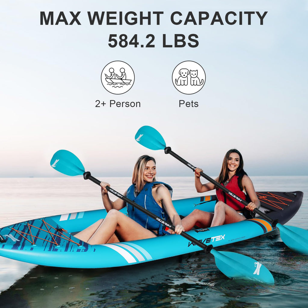 ANNTU Inflatable Kayak 2 Person, Lightweight and Durable Tandem Kayak, Blow Up Kayaks for Adults - Unleash the Joy of Tandem Paddling on Rivers, Lakes and Coastal Waters