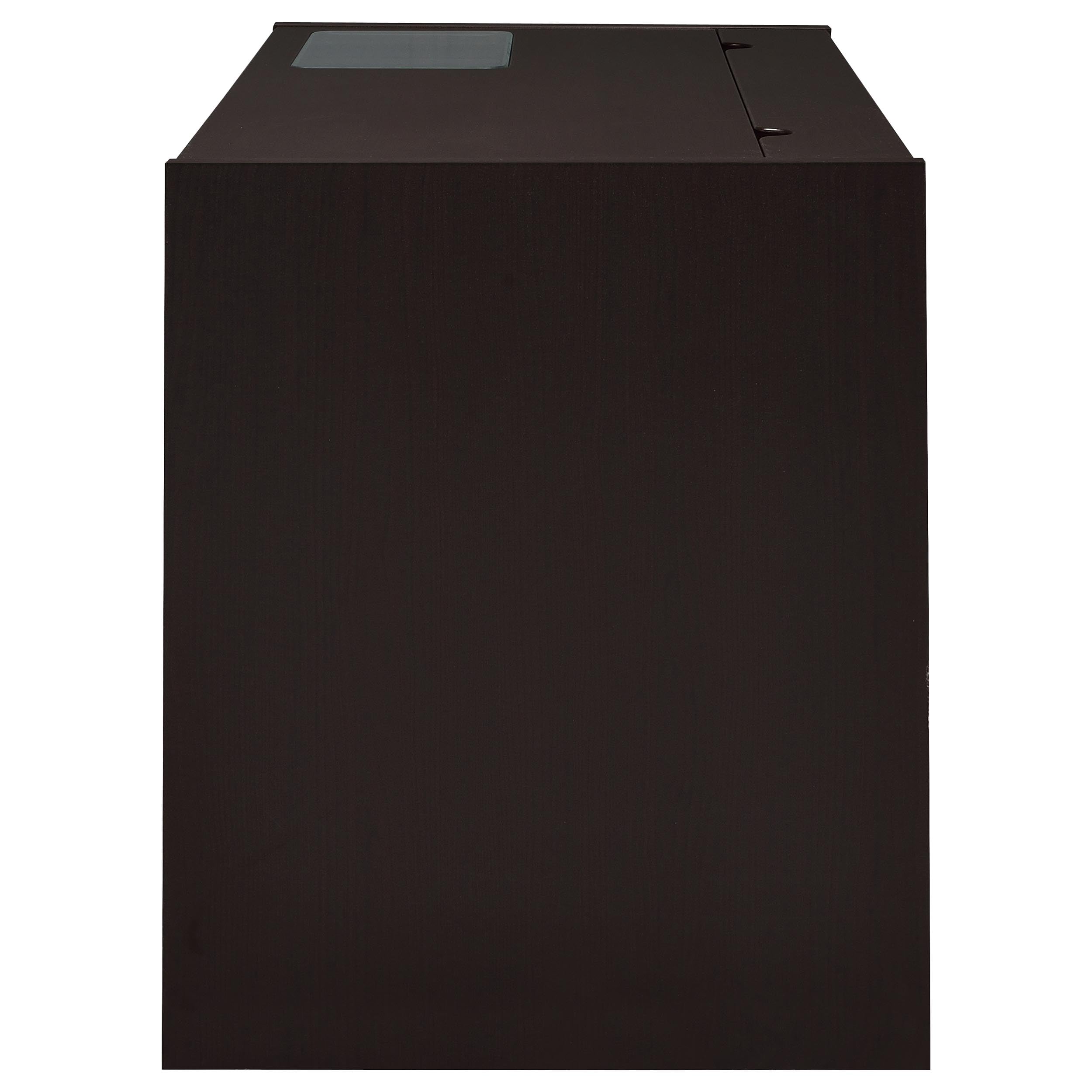 Coaster Home Furnishings - Halston - Engineered Wood - 47-Inch Computer Desk with Drawers, Door Cabinet & Lift-Top Storage, Tempered Glass Top, Contemporary Style - Home Office - Cappuccino - 800702