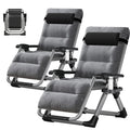 ABORON 2 Pack Zero Gravity Chair, Outdoor Lounge Chairs Sun Loungers with Removable Cushion,Headrest,Cup Holder,Reclining Patio Lounger Chair for Indoor and Outdoor