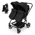 Double Stroller for Twins, Lightweight Side by Side Baby Stroller for Infant & Toddler, High Landscape Double Seat, One-Click Stroller with Adjustable Canopy, Reclining Seats & 5-Point Harness