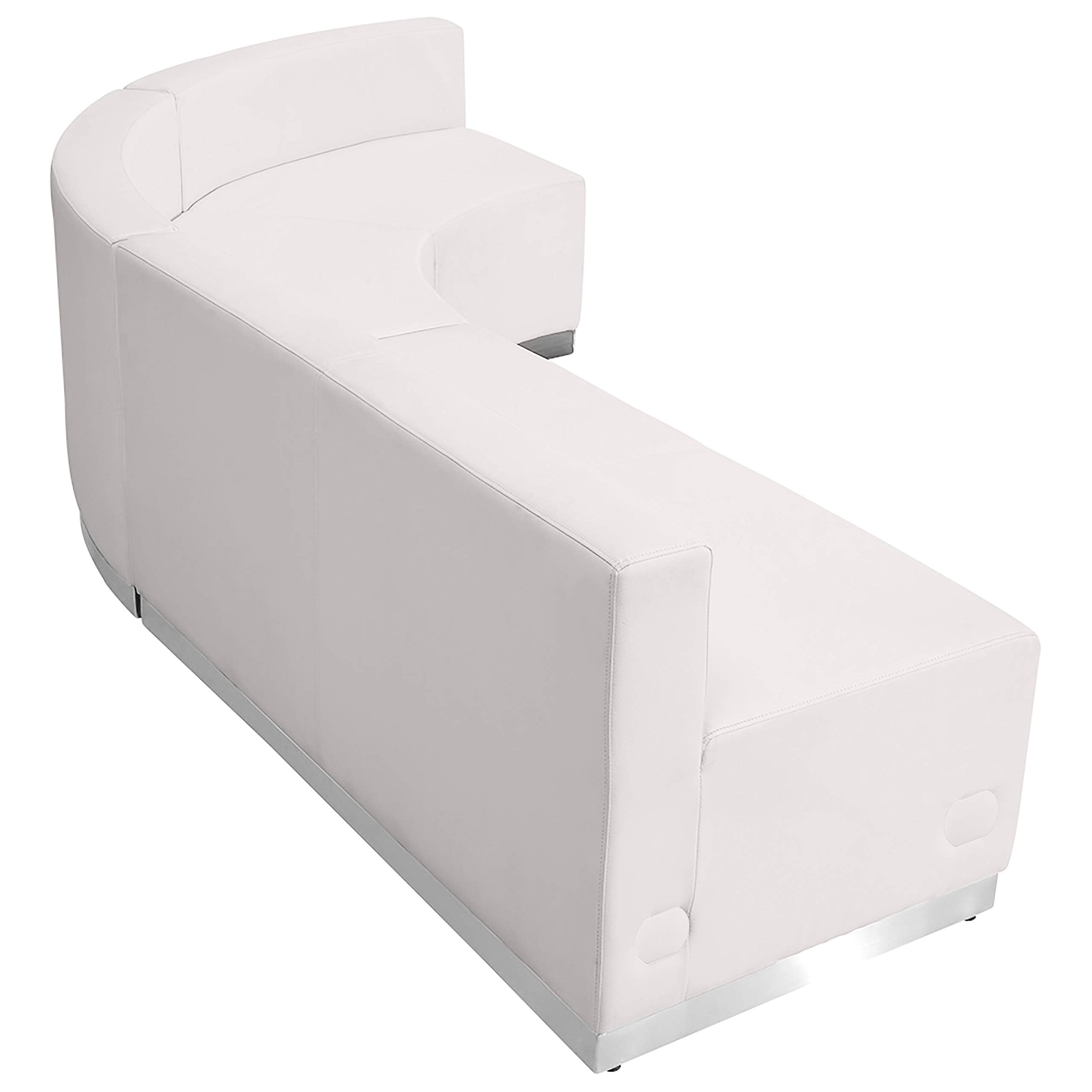 Flash Furniture HERCULES Alon Series White LeatherSoft Reception Configuration, 3 Pieces