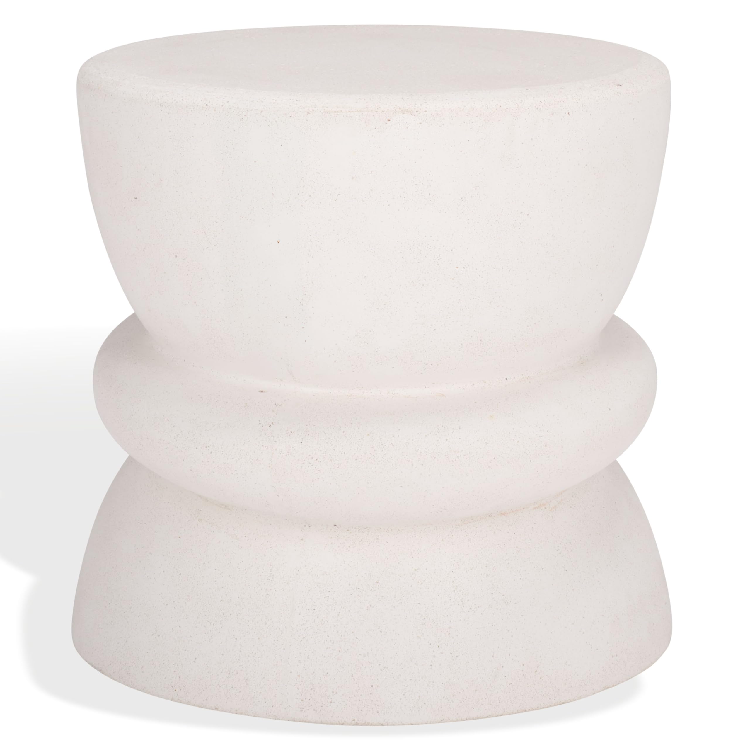 SAFAVIEH Couture Collection Henrietta Contemporary Ivory Concrete Accent Table (Fully Assembled)