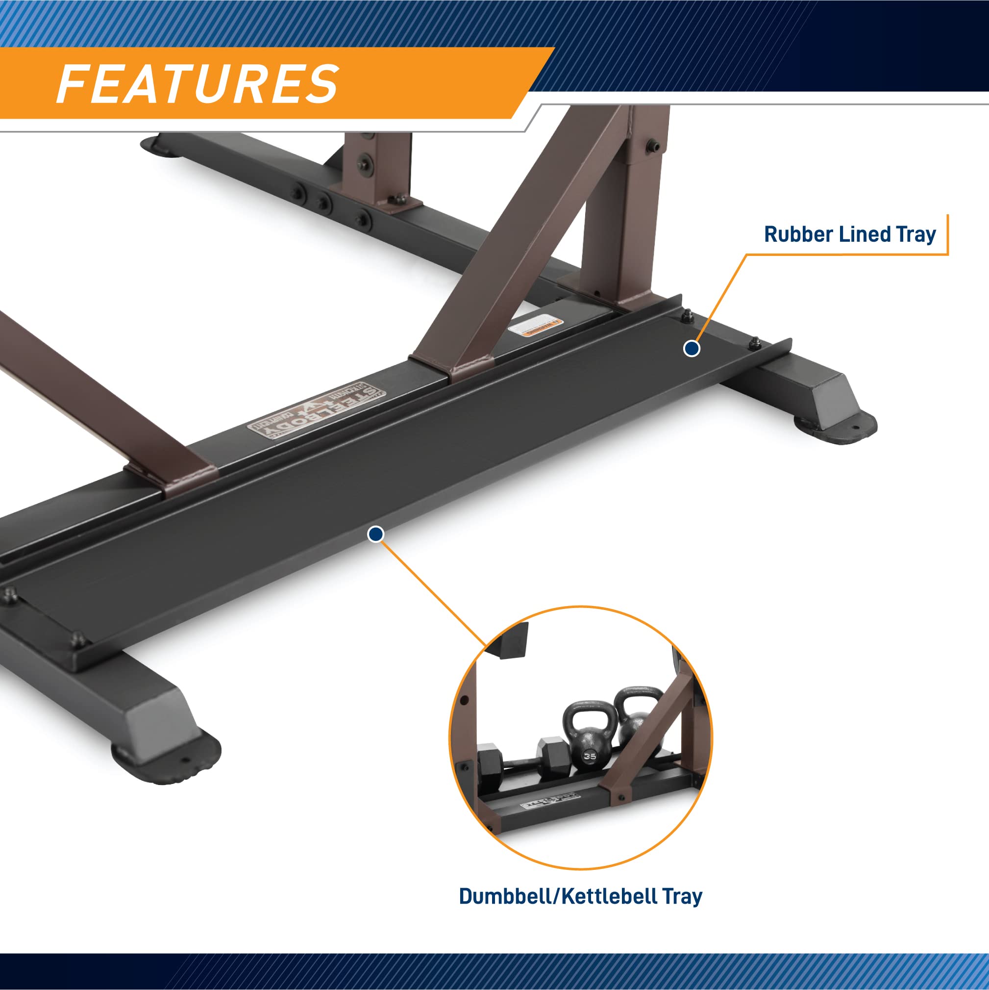 Steelbody Squat Rack Utility Trainer with Weight Storage Posts STB-98010