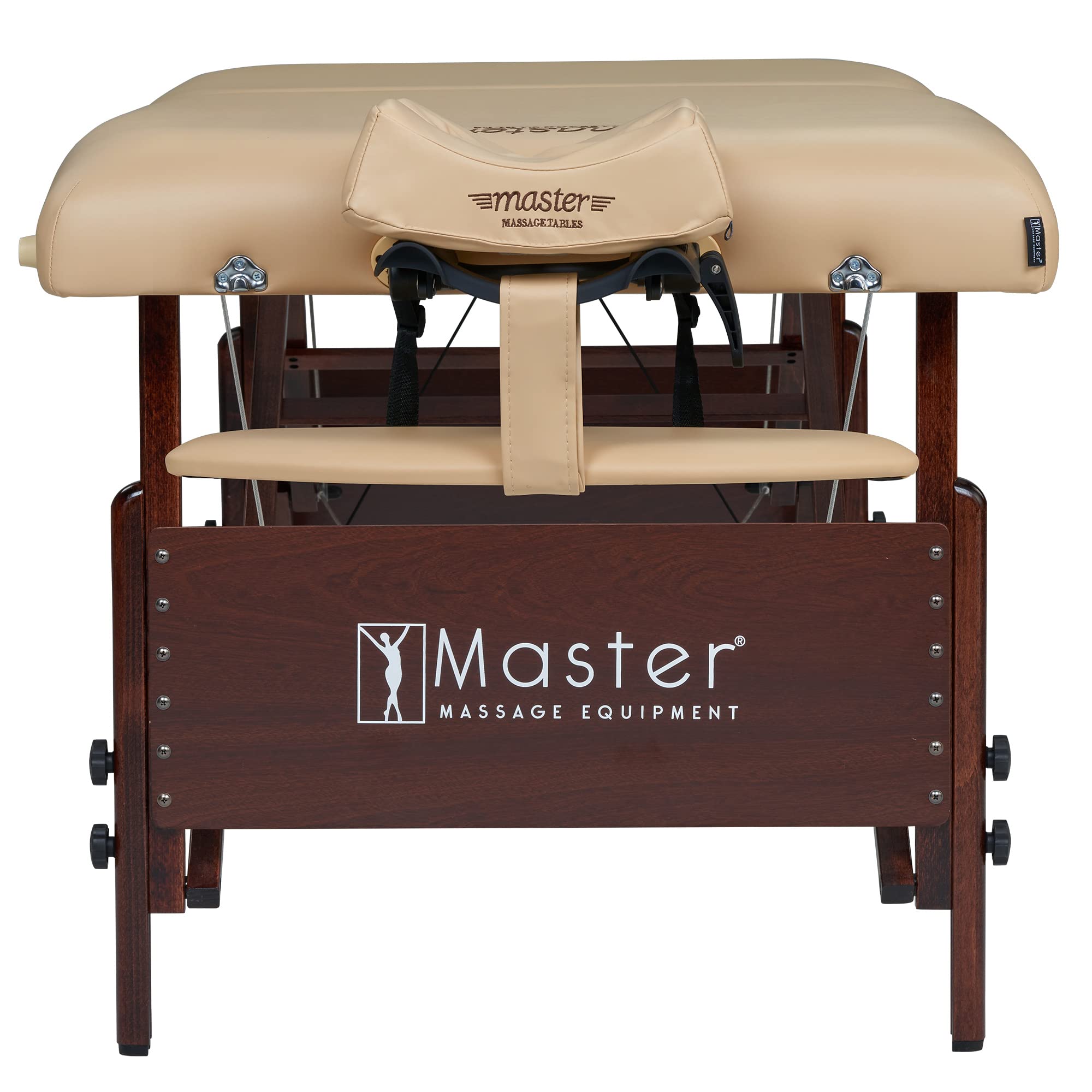 Master Massage 30" Del Ray Pro Portable Massage Table (30" Width x 84" Length) with Adjustable Table Height, 750lbs. Working Capacity- Massage Bed, Tattoo Table, Lash Table - Cream