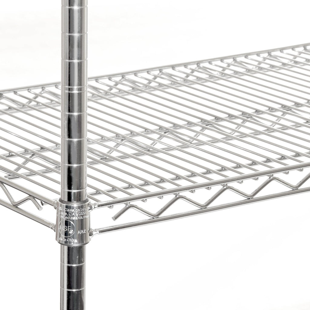 Seville Classics UltraDurable Heavy Duty NSF Solid Steel Wire Rack Storage Unit Organizer for Garage, Warehouse, Office, Restaurant, Classroom, Kitchen, 5-Tier Shelving, 60" W x 18" D