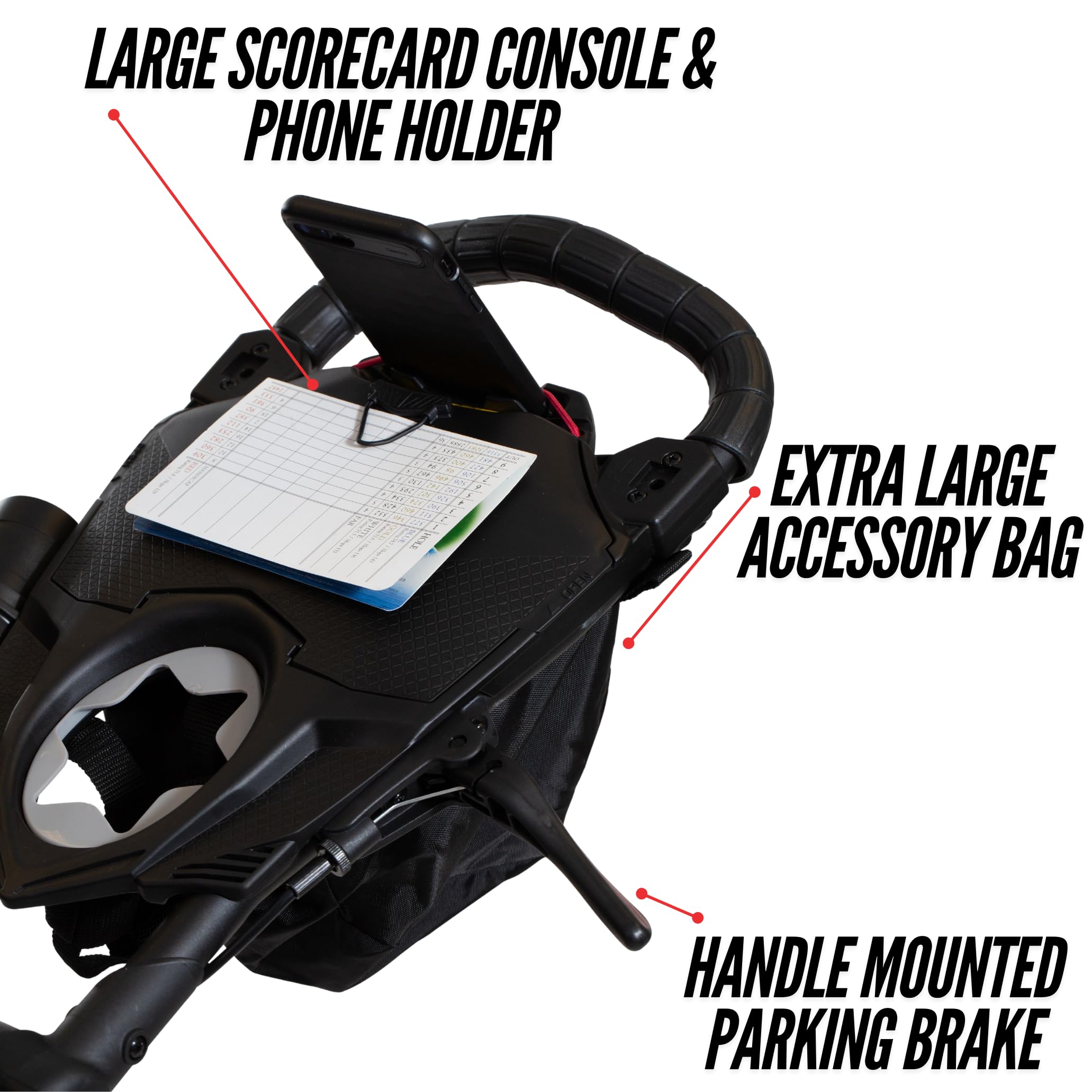 Bag Boy Nitron Golf Push Cart, Navy/Charcoal