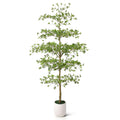 VeriNatural 9FT Artificial Black Olive Tree Indoor with White Planter – Tall Luxury Faux Olive Tree, Mediterranean Architectural Statement Decor for Living Room & Office,VN232