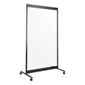 FDP Clear 3/16" Clear Acrylic Mobile Room Divider with Locking Casters for Social Distance Sneeze, Cough, Talk Guard, Protective Single-Panel Plexiglass Barrier for Classroom, Office, Reception Area