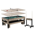Barrington Billiards Westmont 7' Pool Table, 3-in-1 Dining Top & Table Tennis with Game Accessories & Rolling Storage Caddy