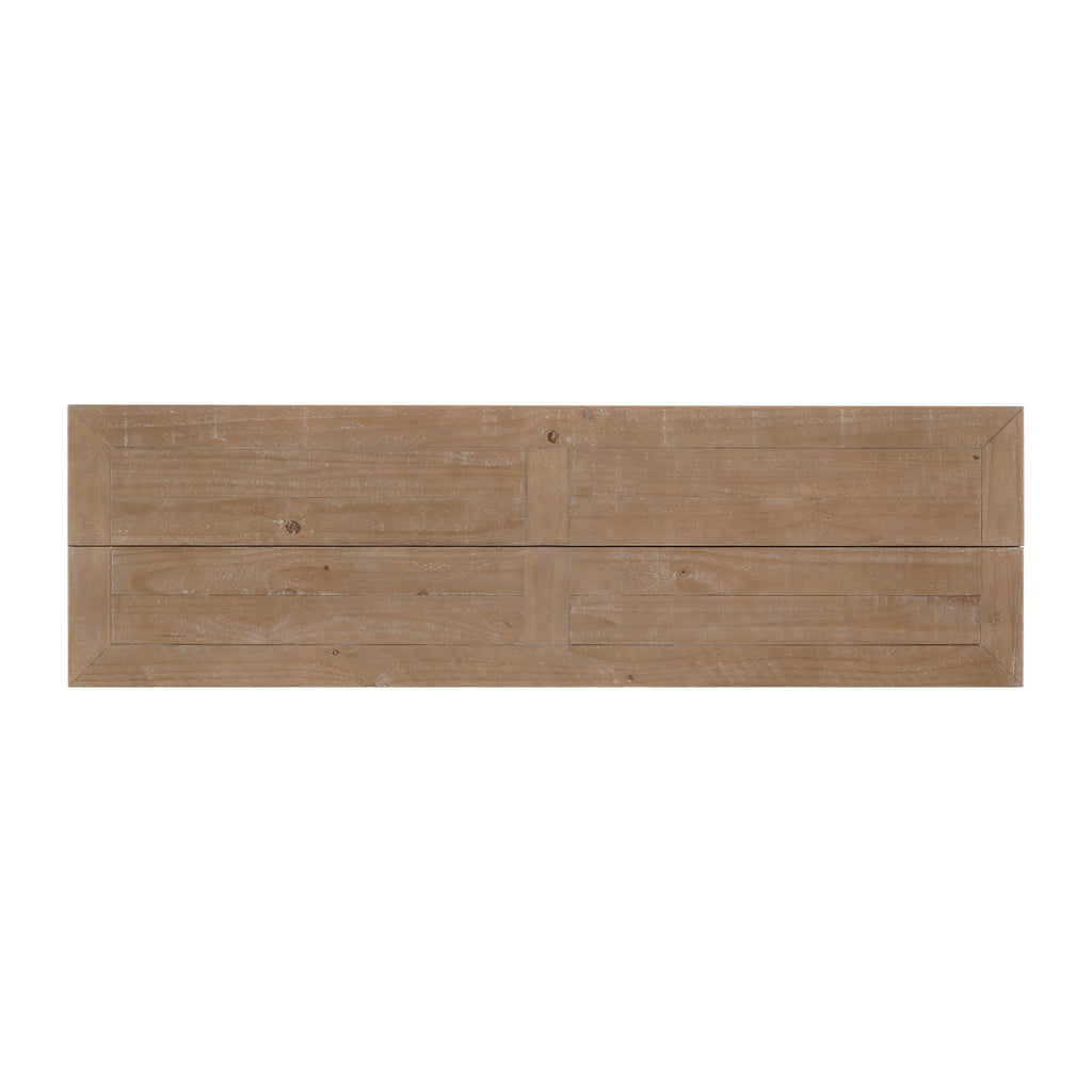 Martin Svensson Home Napa Solid Wood Pedestal Flip-Top Sofa Console Table, Driftwood