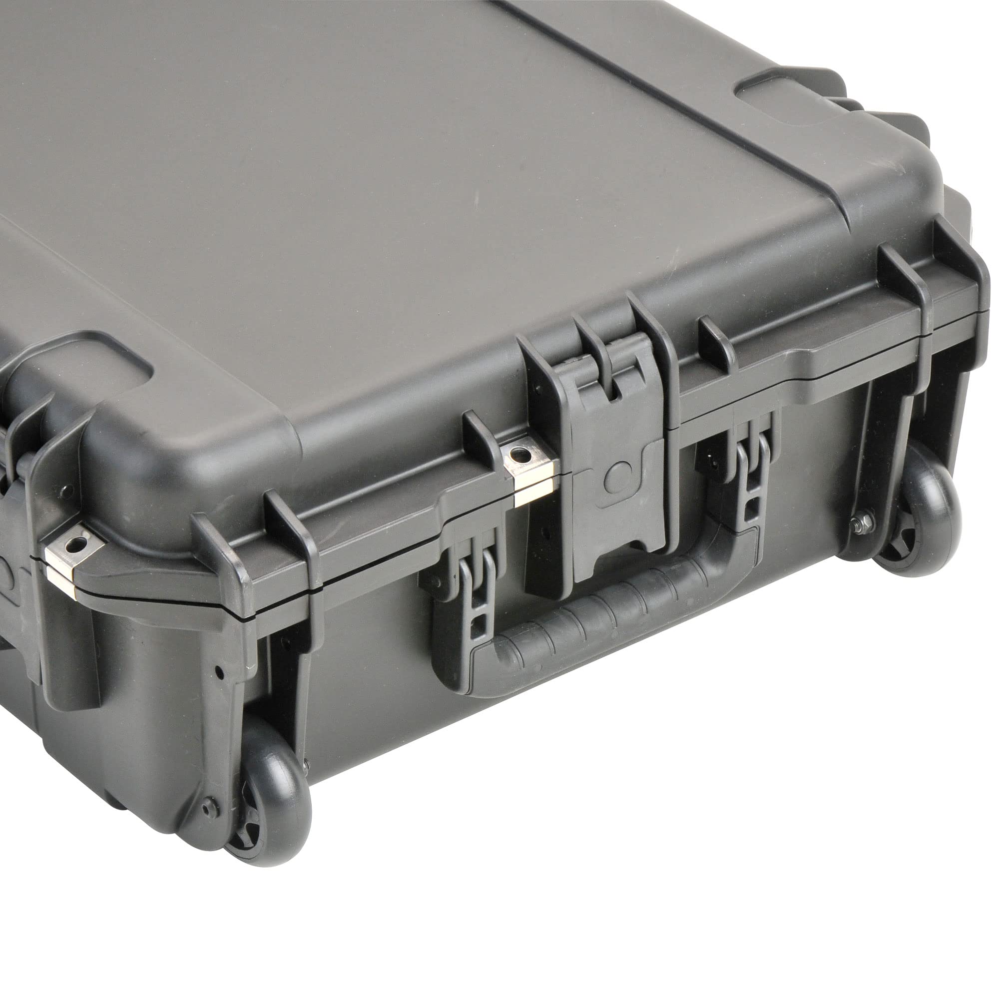 SKB Cases iSeries Portable Double Rifle Large Case, Parallel Limb Bow Carrying Chest Hard Plastic Exterior Heavy Duty Case with Wheels, Black