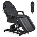 BarberPub Fully Electric Facial Bed with 3 Motor for Esthetician, Electric Tattoo Chair for Client, Facial Bed for Esthetician, Massage Adjustment 2751 (Black, Height (Flat): 25.2"–37")