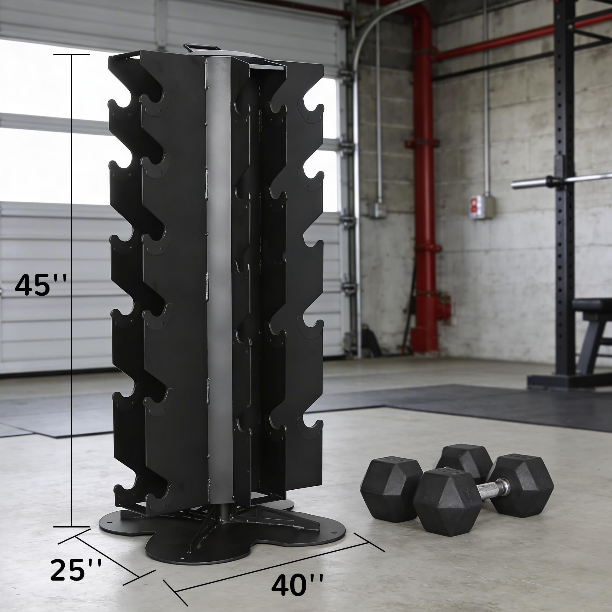 Fitvids Dumbbell Rack Multifunctional Weight Stand for Home Gym, Vertical