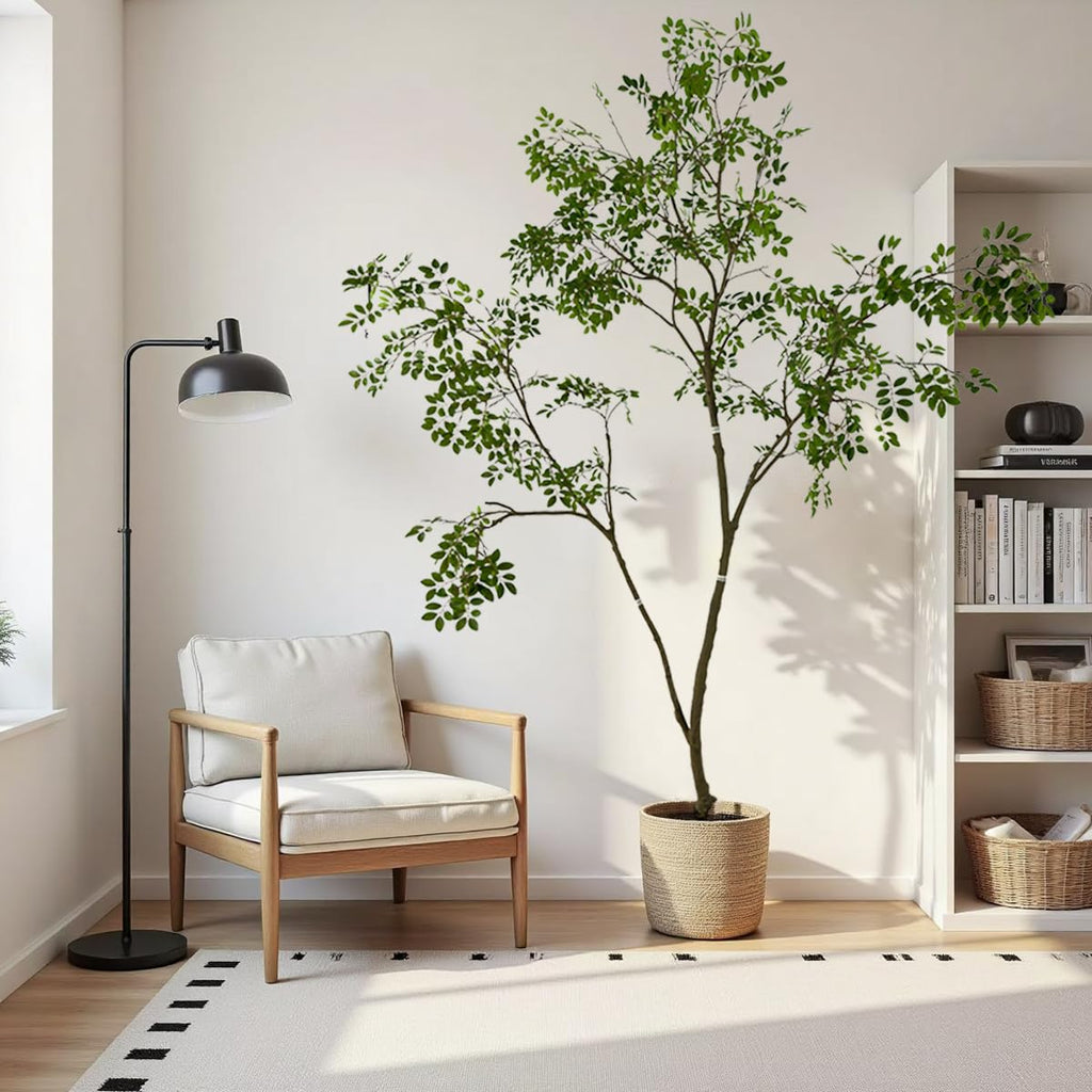 AfanD Artificial Elm Tree Faux Elm Tree 9ft Tall Fake Plant in Pot Fake Silk Tree Faux Plants Indoor