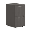 HON MOD 2 Drawer File Cabinet On Wheels, Mobile Pedestal with Filing Cabinets for Home Office, 15" W Portable Storage, Slate Teak