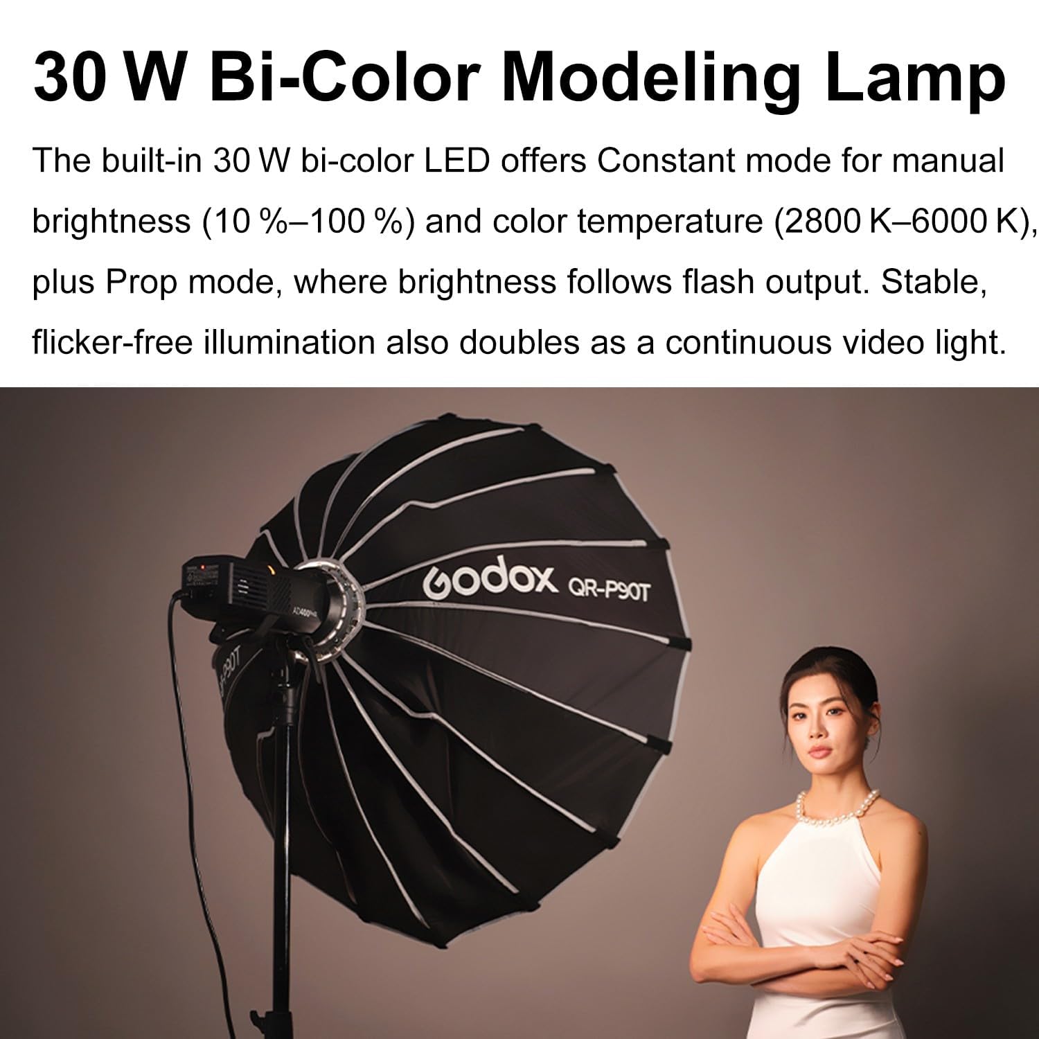 GODOX AD400 Pro II AD400Pro II AD400ProII 2.4G TTL 1/8000 HSS 400Ws Outdoor Flash,21.6V/2600mAh Battery,0.01~1s Recycle,460 Full Power Flashes,for Canon Sony Nikon Fuji Olympus Panasonic Etc Cameras