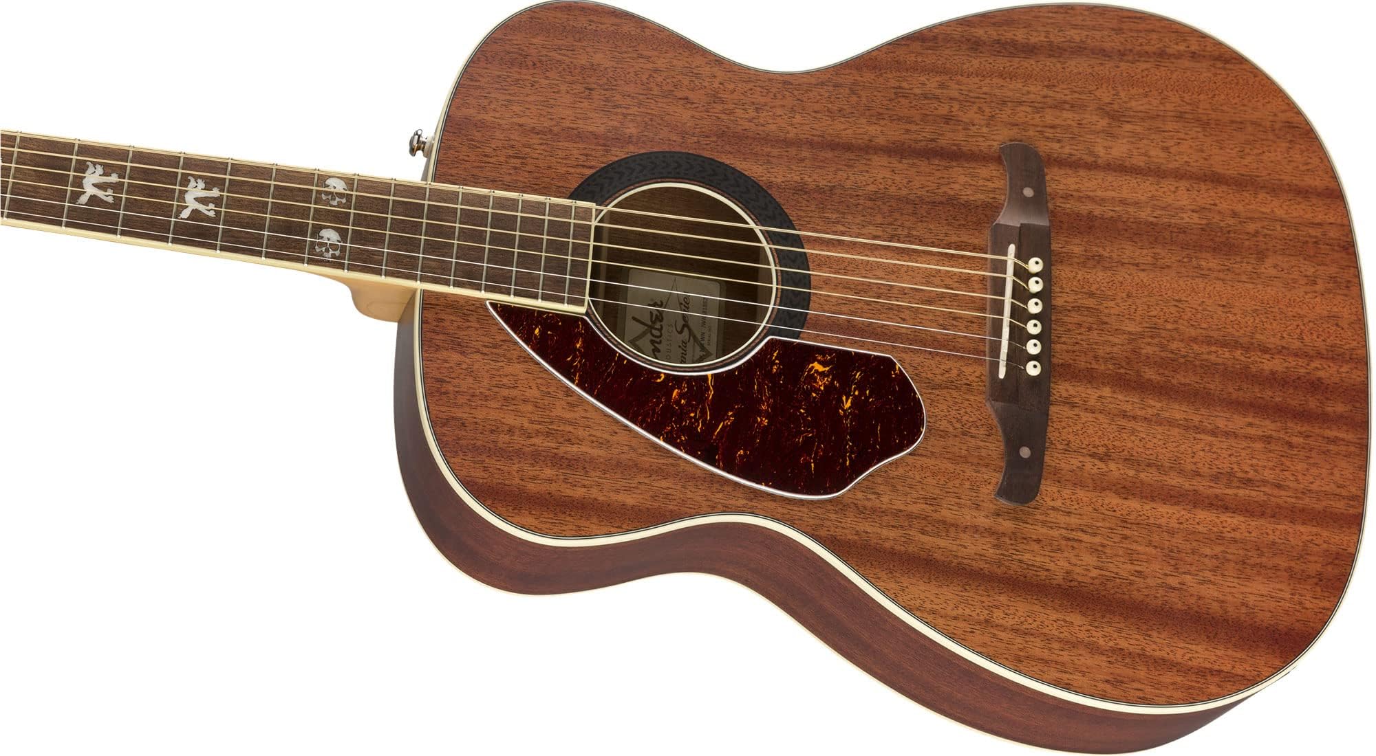 Fender Tim Armstrong Hellcat Concert Acoustic-Electric Guitar - Left-Handed Natural Bundle with Strings, Strap, Picks, and Austin Bazaar Instructional DVD