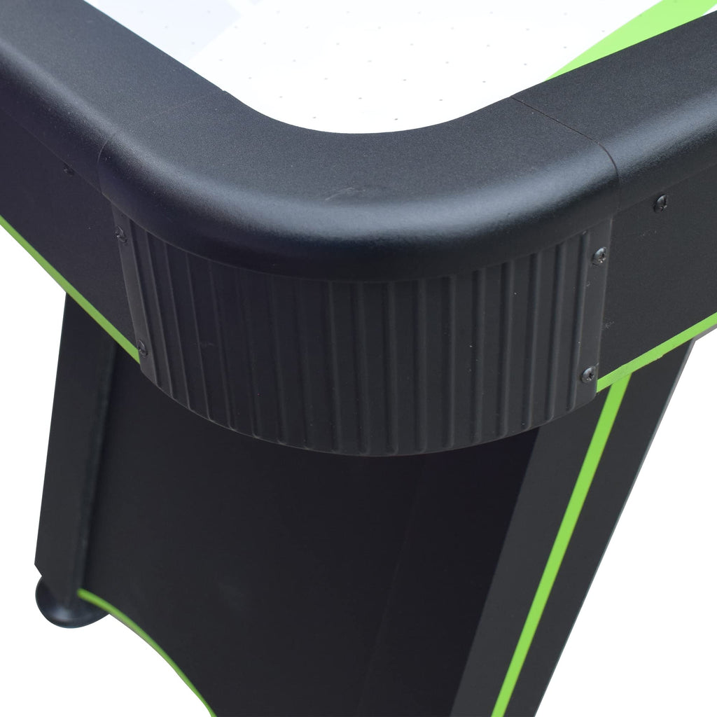 Hathaway Voyager 5 Ft Air Hockey Table for Home Game Room - with LED Scoring, High-Output Blower, Reinforced Legs, Strikers & Pucks - Black and Neon Green Finish
