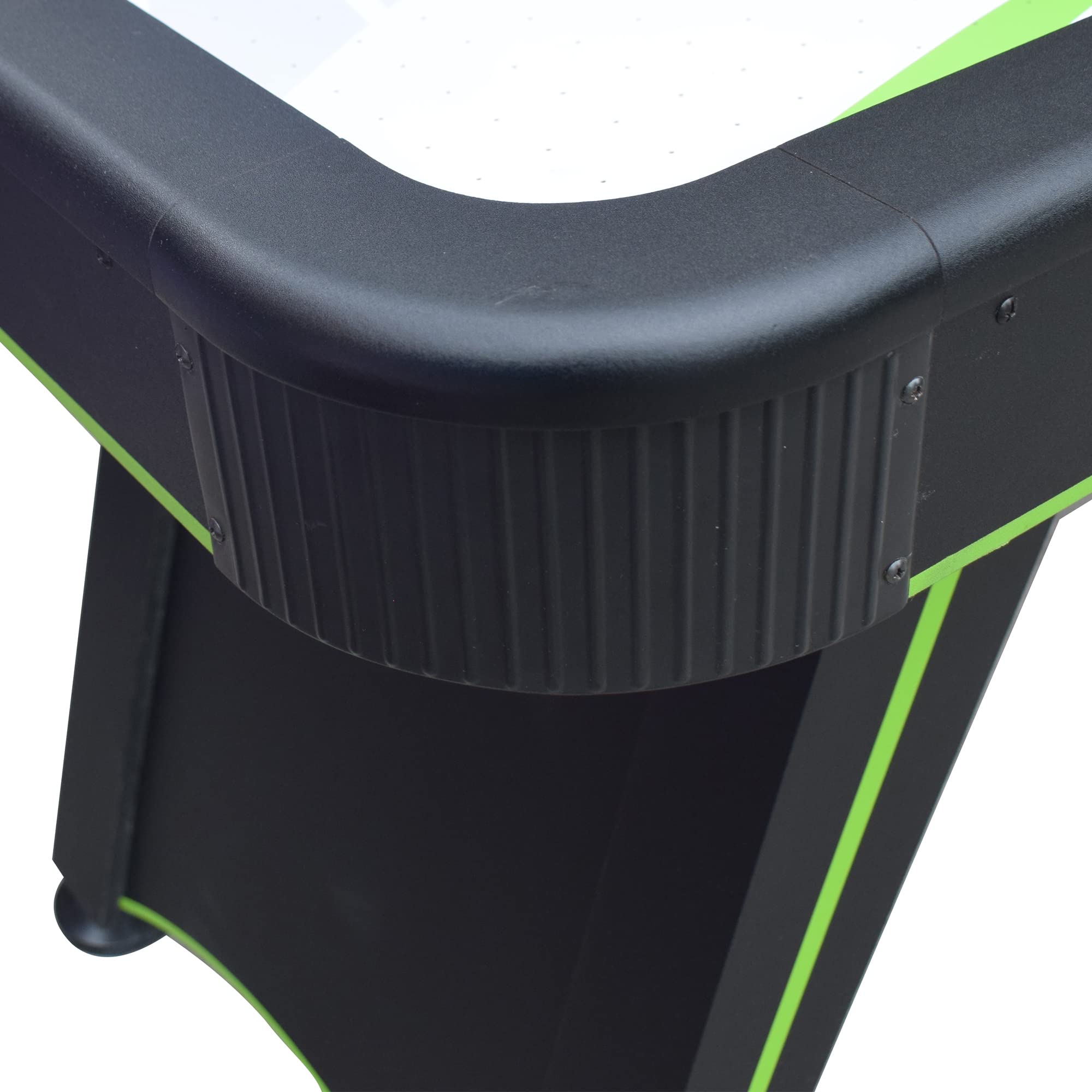 Hathaway Voyager 5 Ft Air Hockey Table for Home Game Room - with LED Scoring, High-Output Blower, Reinforced Legs, Strikers & Pucks - Black and Neon Green Finish