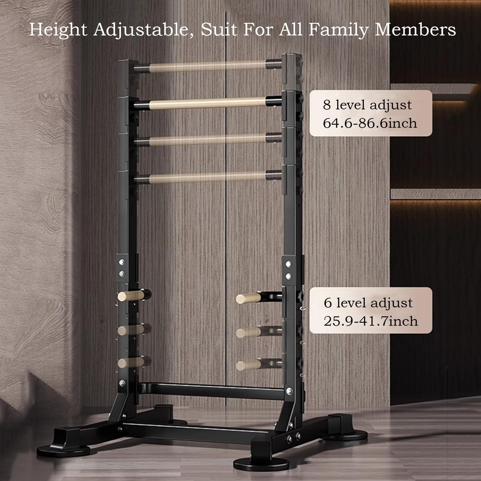 Freestanding Pull Up Bar Power Tower Multifunction Dip Station Adjustable Workout Chin Up Bar Strength Training Equipment Home Gym 1100lbs Support