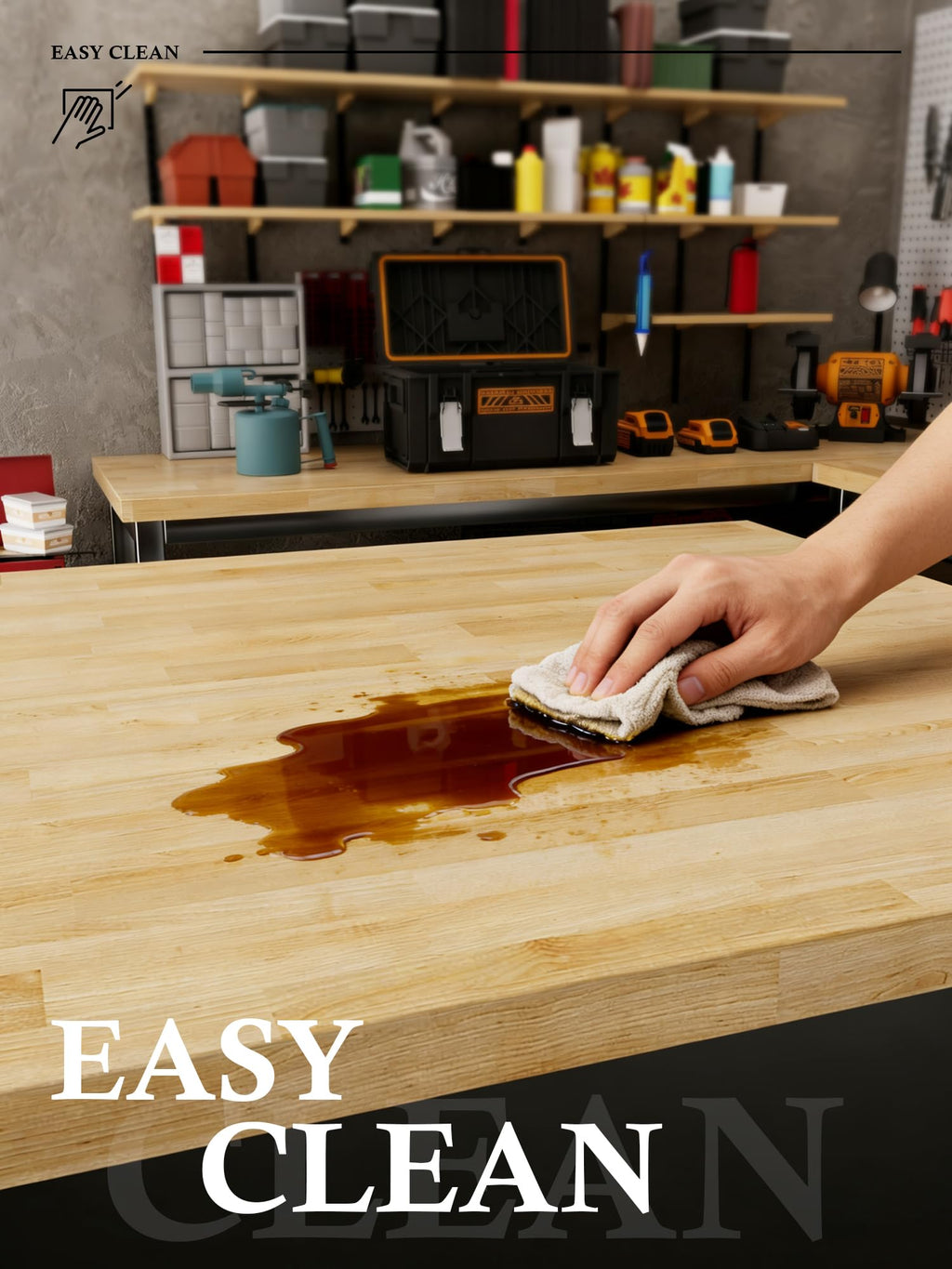 8FT Butcher Block Countertop Birch Solid Wood - 98" x 25" Table Top Butcher Block Cutting Board for Kitchen Island Cart Living Dining Office Desk Washer Dryer Countertop Replacement Unfinished 1.5" Th