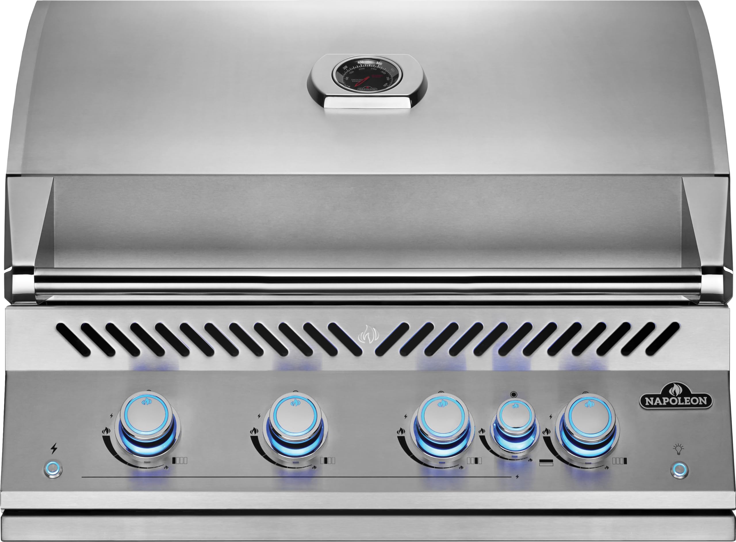 Napoleon Built-In 700 Series 32-inch Natural Gas Grill Head with Infrared Rear Burner - BIG32RBNSS-1-4 Main Burners, Infrared Rear Burner, Stainless Steel, Included Rotisserie Kit