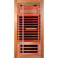 OUTEXER Sauna One Person Far Infrared Saunas Room African Mahogany Wood 1350W Dry Saunas Spa with 7 Starry Sky Light Wood Wax Oil on Outer Surface 35.4 * 35.4 * 70.9inch