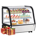 Refrigerated Display Case Countertop 4.2 Cu. Ft Commercial Display Refrigerator, Pastry Refrigerator w/LED Light Air-cooling Automatic Defrost Rear Sliding Door for Cafe Restaurant Countertop/Floor