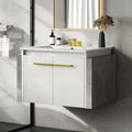 YITAHOME Bathroom Vanity 24 Inch White Soft-Closing Double Extra Large Doors Bathroom Floating Modern Vanity