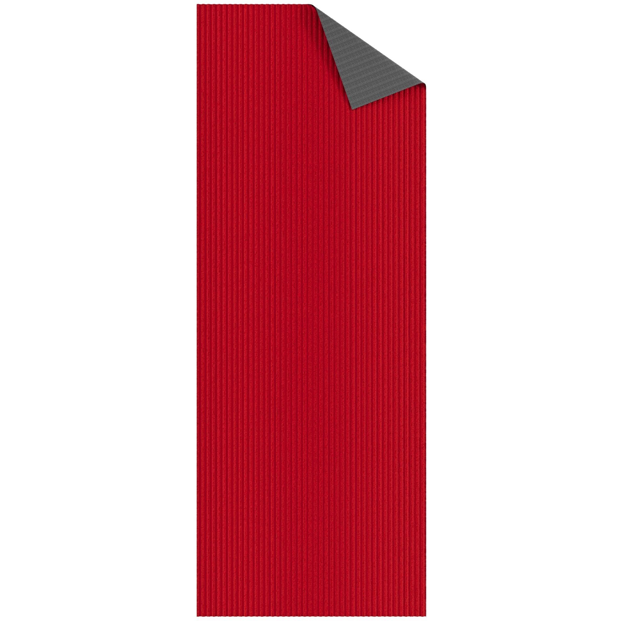 Ottomanson 2'7" x 54' Hallway Runner with Scraper Pile Extra Durable Non-Slip Rug Mat for Indoor & Outdoor Use - Ideal for Kitchen, Entryway, Patio & Garage - High-Traffic Carpet, Red