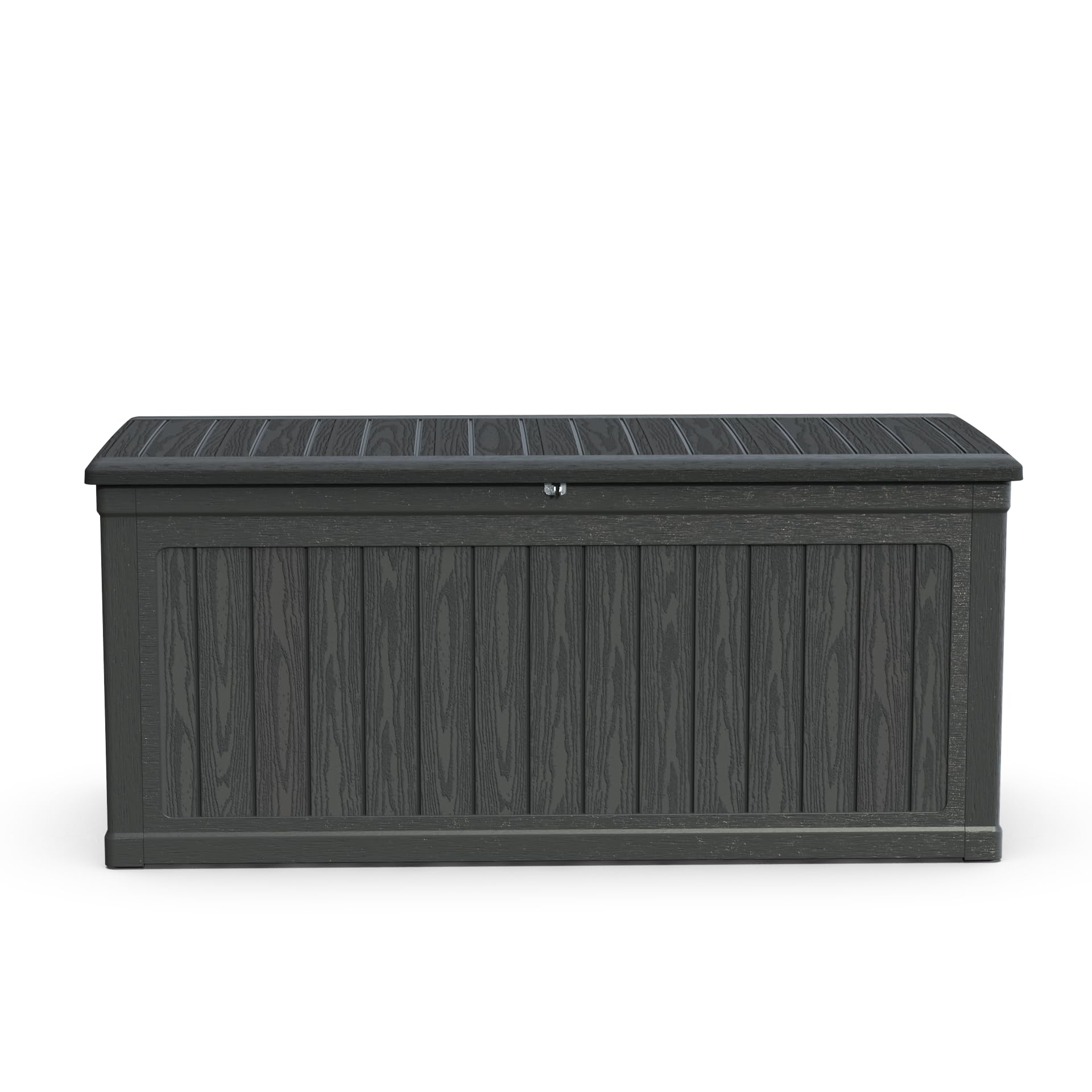 BLUECC Outdoor Deck Box Waterproof, Extra Large Plastic Patio Storage Cabinet with Lockable Black 68"*32"*34"