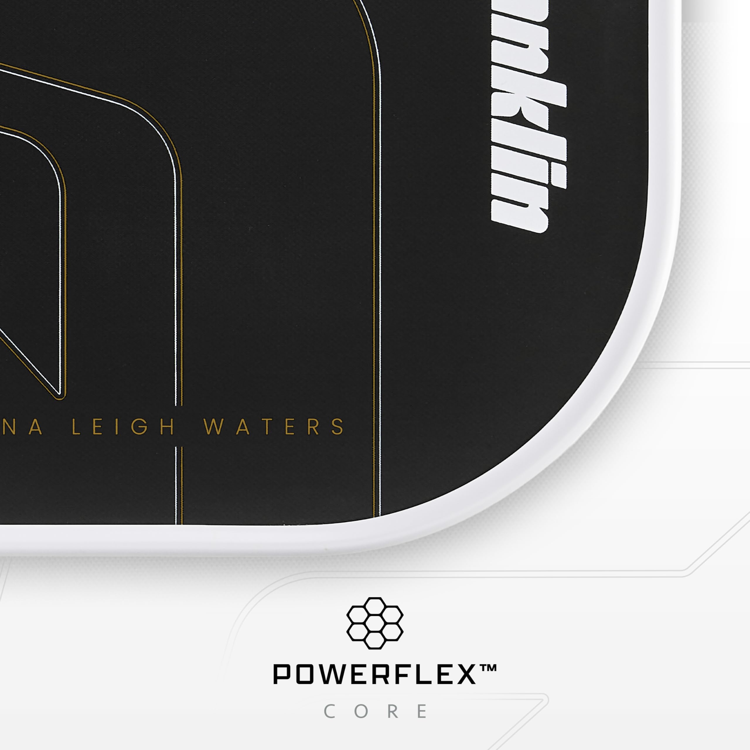 Franklin Sports PRO Pickleball Paddles – C45 Carbon Fiber Series - Official USAP + UPA Approved Pickleball Paddle - Aurelius 12.7mm Polymer Core - Official Shape of Anna Leigh Waters - Black/White