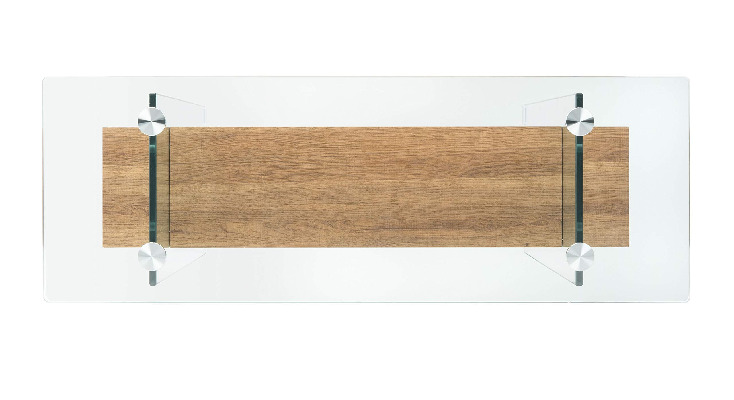 Safavieh Home Kayley Glass and Natural Brown Console Table