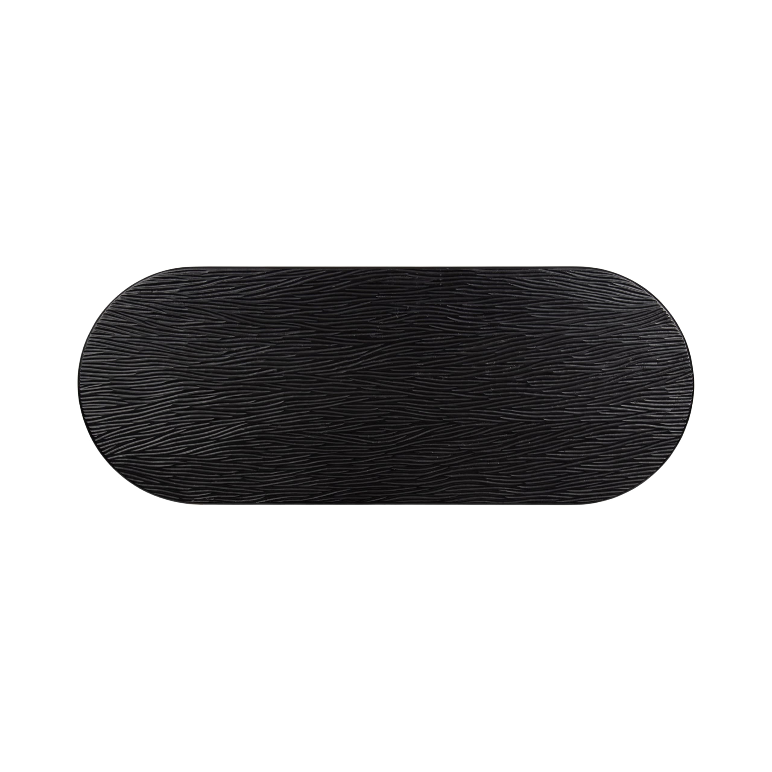 Kate and Laurel Yesenia Modern Capsule Mango Wood Console Table, 36 x 14 x 29, Black, Transitional Decorative Entryway Table with Textured Tabletop Design for Entry Decor Option