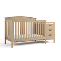Graco Benton 4-in-1 Convertible Crib and Changer – GREENGUARD Gold Certified, Crib & Changing-Table Combo, Water-Resistant Changing Pad, Converts to Toddler Bed, Daybed and Full-Size Bed (Driftwood)