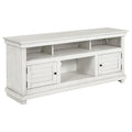 Coaster Home Furnishings - Payne - Wood - TV Stand with Two Door Cabinets, Shelves, Roughhewn Details and Farmhouse Style - Living Room - 60-Inch - Distressed White - 710052