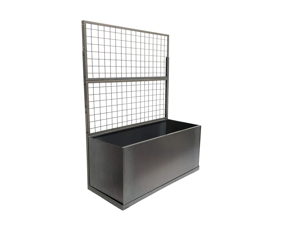 Trellis Corten Trough Planter (No Casters)