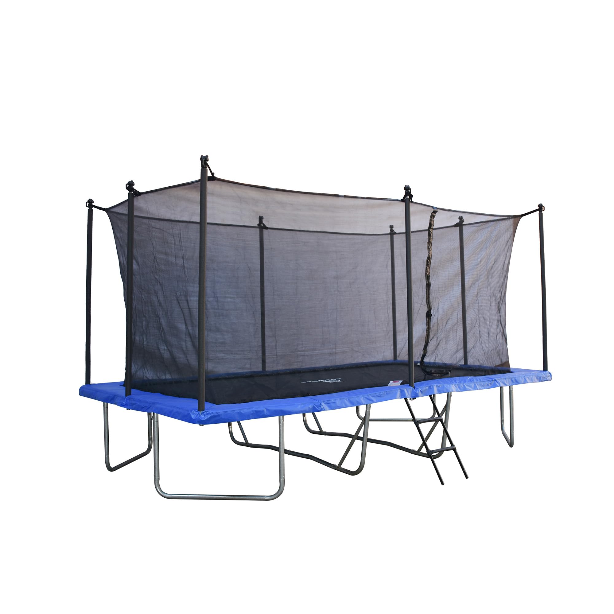 Teamson by Crowntec 15x9FT Large Rectangular Trampoline with Enclosure Net & Ladder, for Outdoor Use, Black