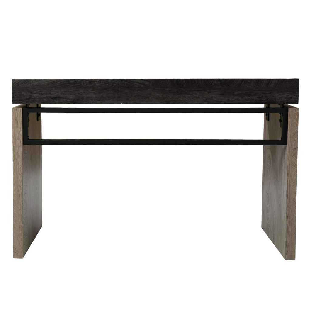 SEI Furniture - Hapsford Writing Desk - Transitional Design, Black Iron and Wood - Ideal for Home Office, Bedroom (HO1142637)