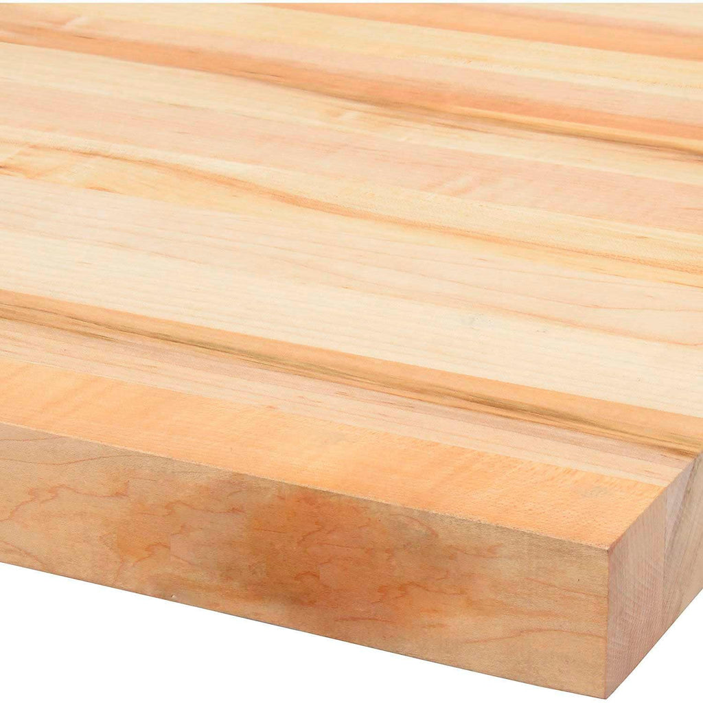 Global Industrial Workbench Top - Maple Butcher Block Square Edge, 96" W x 36" D x 1-3/4" Thick
