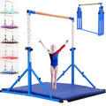 Marfual 5 Ft Fold Gymnastic Bar with Mat Kip Bar with Mat with Professional 4 Ft Width for Kids and Girl and Teenage Home and Club Use