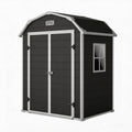 Shed, 6x4.5 ft Resin Storage Shed for Backyard, Durable All-Weather Storage and Sheds & Outdoor Storage, Large Outdoor Storage Box Style Outdoor Shed, Garden Resin Building, Black