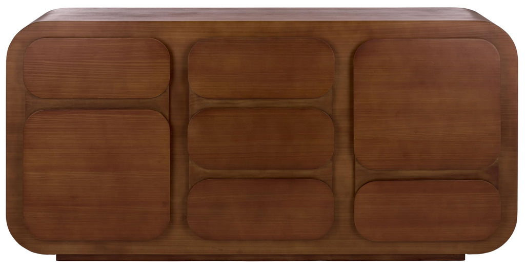 SAFAVIEH Couture Collection - Herald Brown Wood Sideboard, Modern 3-Shelf Storage Cabinet, Fully Assembled (SFV5547A)