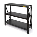 DEWALT 41658 DXST4500BLK 3-Shelf Industrial Storage Rack with Laminate Deck - 50”W x 18”D x 48”H, Black
