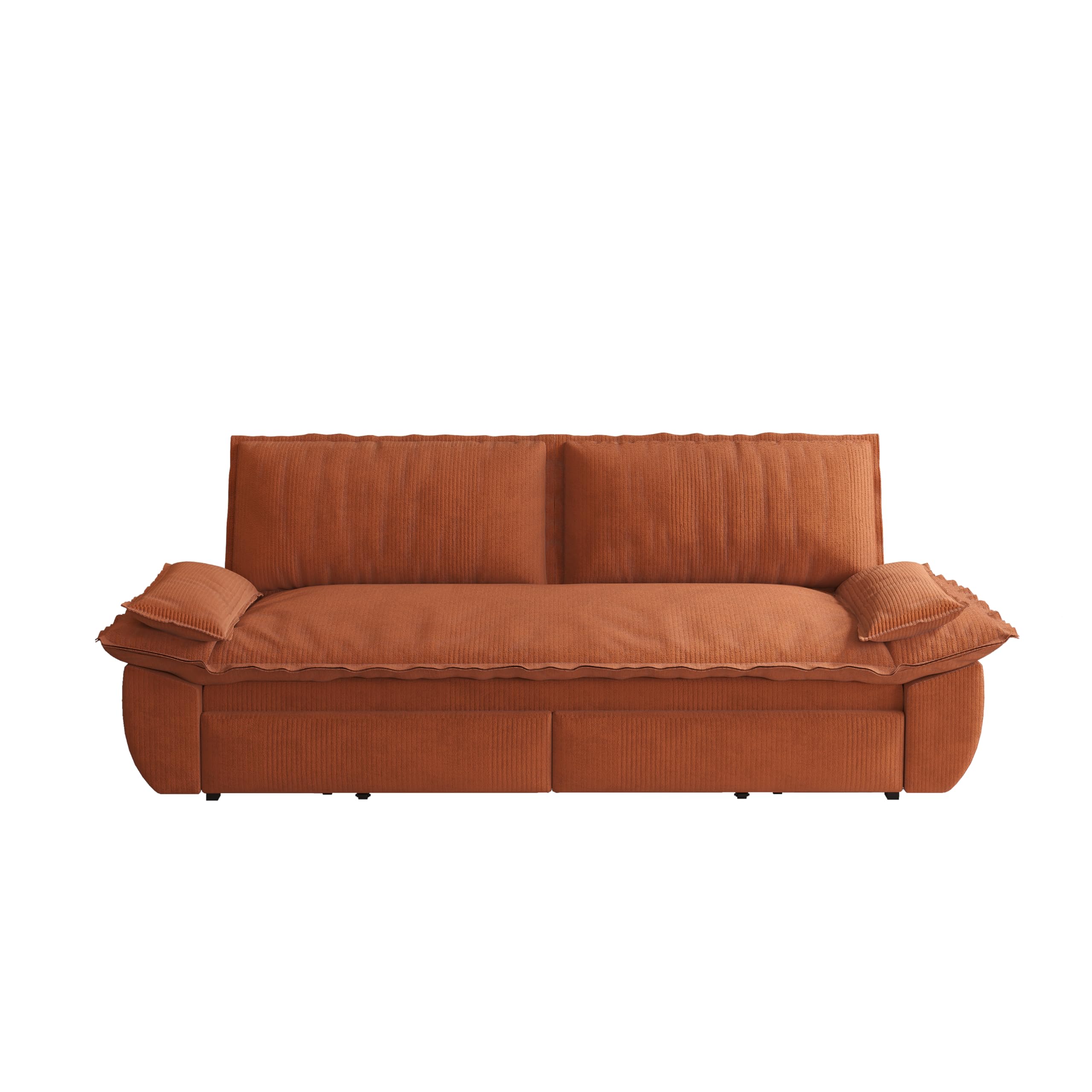 73.2" Oversized Convertible Loveseat Sleeper Sofa Bed for Living Room Queen Size Pull Out Sofabed, 3 in 1 Cloud Upholstered Pullout Lounge Sofa Couch with Pillow-top Armrest