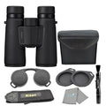Nikon Monarch M5 8x42 (16767) Black Binoculars Bundle with Lens Pen and Lens Cloth, Compact Binoculars for Adults for Hunting, Bird Watching, and Hiking Essentials, Zoom Lightweight Travel