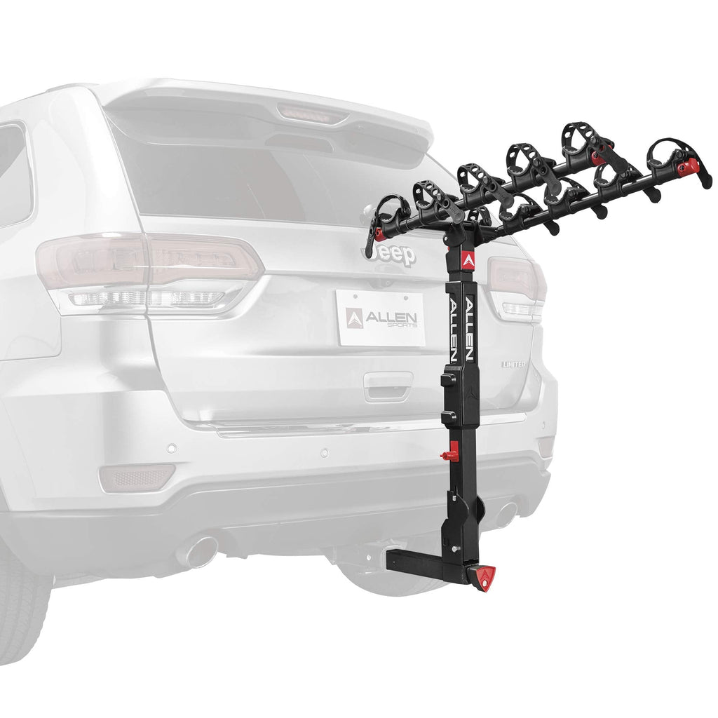 Allen Sports Premier Locking Quick Release 5-Bike Carrier for 2 in. Hitch & CURT 13105 Class 3 Trailer Hitch, 2-Inch Receiver, Exposed Main Body, Fits Select Toyota Sienna, Gloss Black Powder Coat