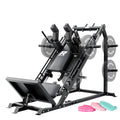 RitFit Gazelle Pro 3 in 1 Leg Press and Hack Squat Machine - High-Tensile Steel Leg Press Machine, 2000lbs Capacity, Adjustable Angles with Weight Storage (Black (with Pull up Band))