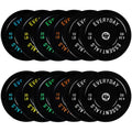 Fitvids Olympic Bumper Plates Set 2' Weight Plates for Strength Training & Weightlifting Set: 280 lbs (4x 10LB+2x 15/25/35/45 LB Pairs)